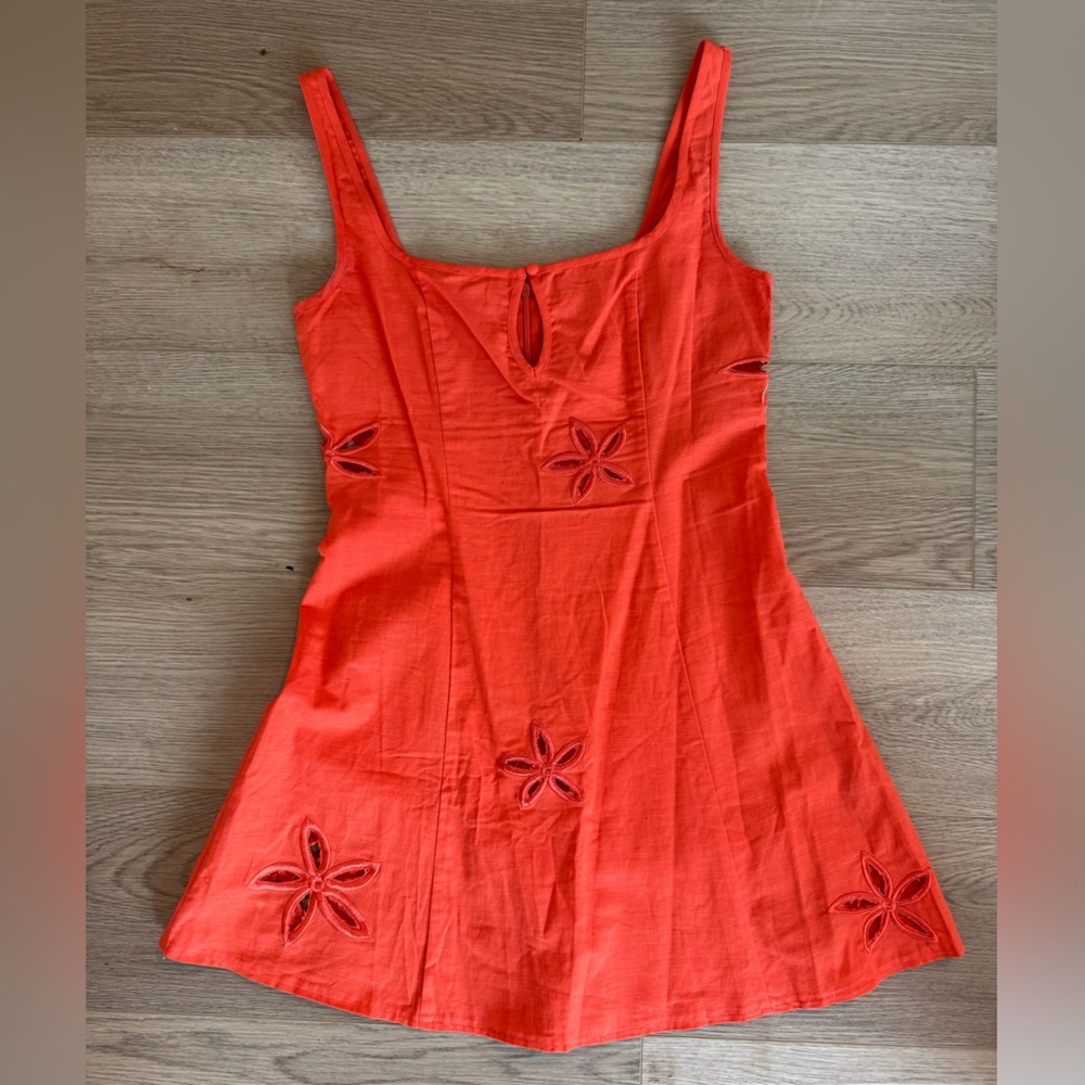 Mini Embroidered Linen Dress